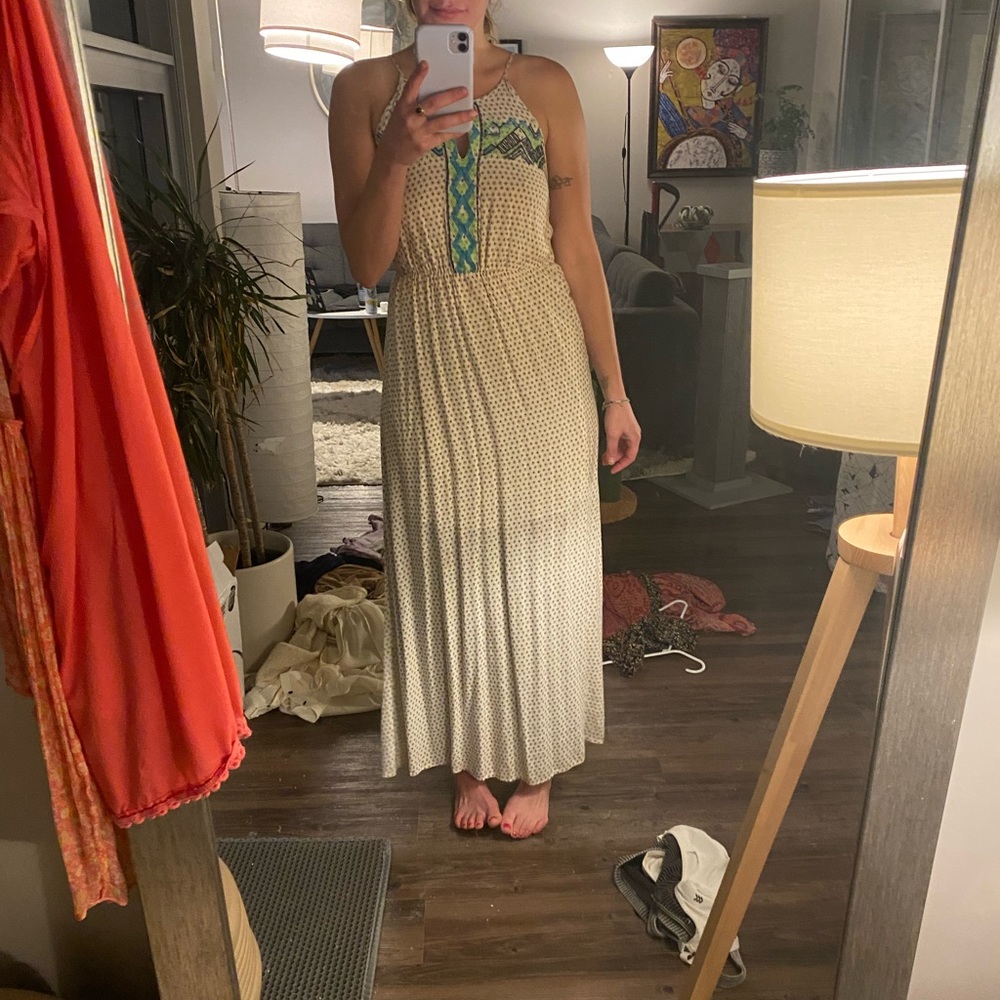 Skies are blue maxi dress